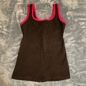 Black with Red Trim Bodysuit